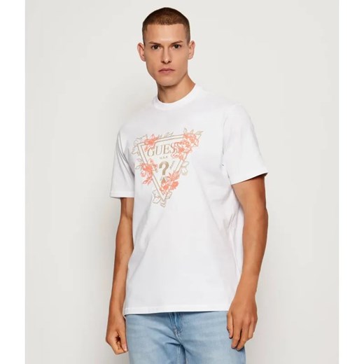 GUESS T-shirt FLOWER | Regular Fit ze sklepu Gomez Fashion Store w kategorii T-shirty męskie - zdjęcie 185538091