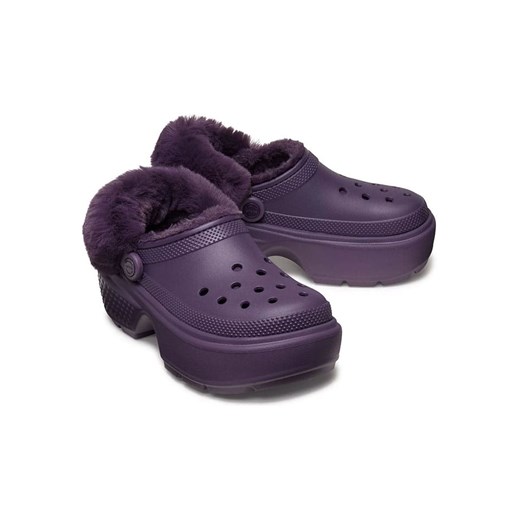 Crocs Chodaki &quot;Stomp Lined&quot; w kolorze fioletowym ze sklepu Limango Polska w kategorii Klapki damskie - zdjęcie 185539851