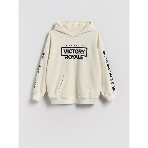 Reserved - Bluza z nadrukiem Fortnite - biały ze sklepu Reserved w kategorii Bluzy chłopięce - zdjęcie 185540134