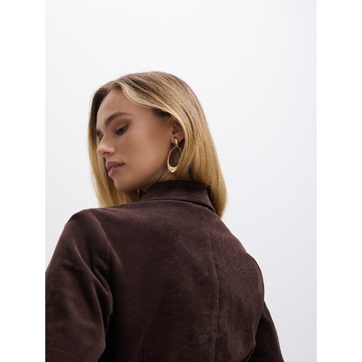 Mohito - Czekoladowa sukienka mini z paskiem - ciemno brązowy Mohito 40 Mohito