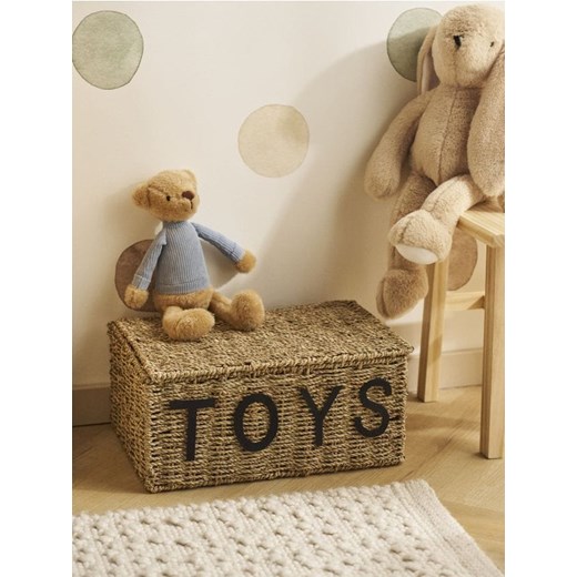 Sinsay - Kosz do przechowywania z napisem TOYS - beżowy ze sklepu Sinsay w kategorii Dom - zdjęcie 185542604