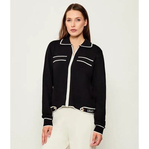 Liu Jo Sport Sweter | Regular Fit | z dodatkiem jedwabiu ze sklepu Gomez Fashion Store w kategorii Swetry damskie - zdjęcie 185543312