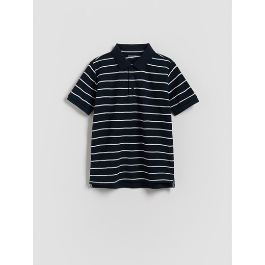 Reserved - T-shirt polo - granatowy ze sklepu Reserved w kategorii T-shirty chłopięce - zdjęcie 185543932