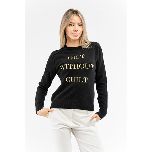 Moschino Kaszmirowy sweter w kolorze czarnym ze sklepu Limango Polska w kategorii Swetry damskie - zdjęcie 185545291