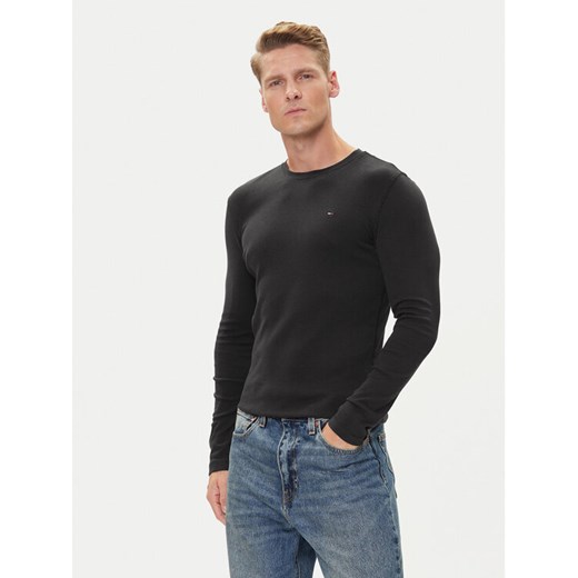 Tommy Jeans Longsleeve DM0DM04409 Czarny Slim Fit ze sklepu MODIVO w kategorii T-shirty męskie - zdjęcie 185545380