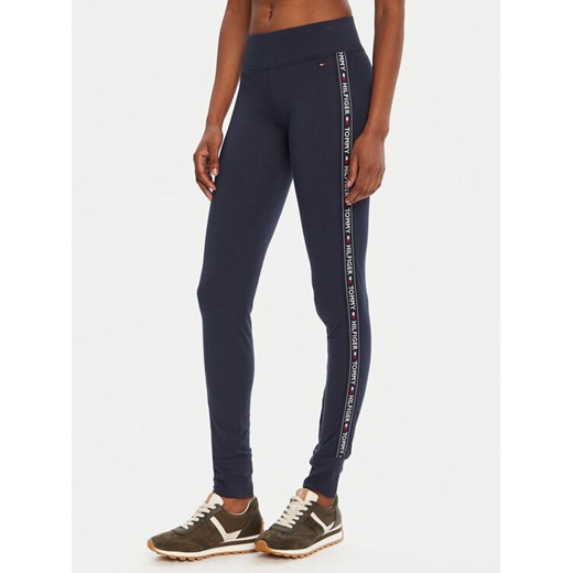 Tommy Hilfiger Legginsy UW0UW00563 Granatowy Slim Fit ze sklepu MODIVO w kategorii Spodnie damskie - zdjęcie 185545422