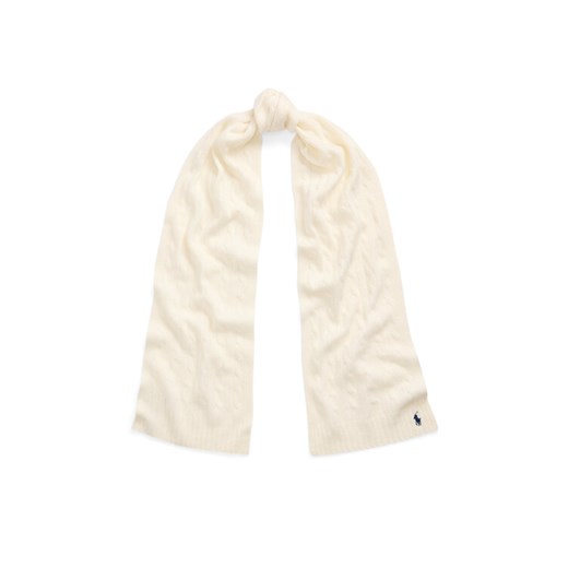 Szalik Polo Ralph Lauren 455956296002 Écru ze sklepu eobuwie.pl w kategorii Szaliki i chusty damskie - zdjęcie 185547292