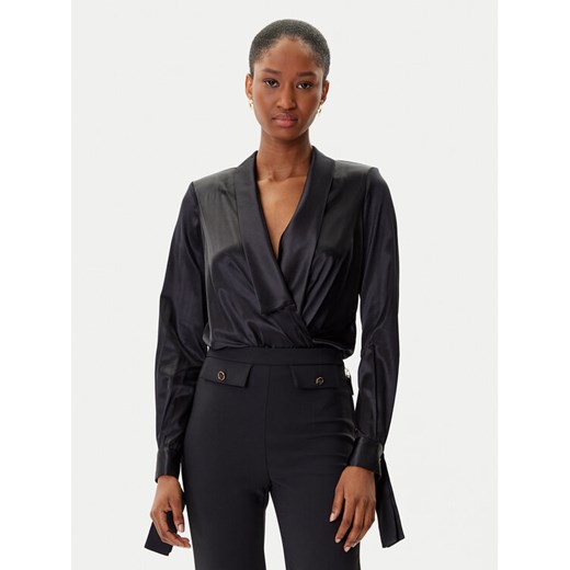 Elisabetta Franchi Body CB-007-57E2-V490 Czarny Regular Fit ze sklepu MODIVO w kategorii Bluzki damskie - zdjęcie 185548151