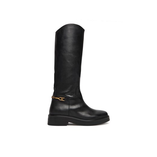 Tommy Hilfiger Oficerki Horsebit Riding FW0FW08863 Czarny ze sklepu MODIVO w kategorii Kozaki damskie - zdjęcie 185548161