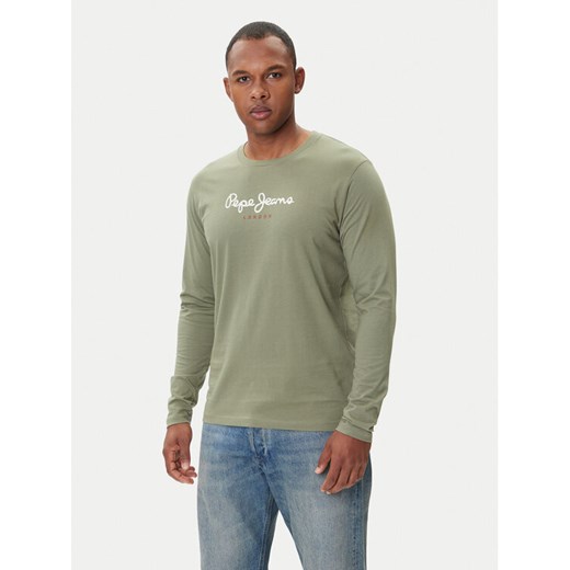 Pepe Jeans Longsleeve Eggo Long N PM5010135 Khaki Regular Fit ze sklepu MODIVO w kategorii T-shirty męskie - zdjęcie 185548164