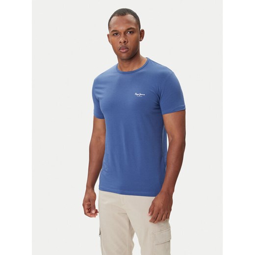 Pepe Jeans T-Shirt Original Basic 3N PM5010133 Granatowy Regular Fit ze sklepu MODIVO w kategorii T-shirty męskie - zdjęcie 185548190