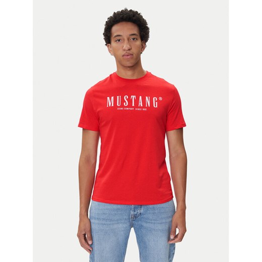 Mustang T-Shirt Austin 1016853 Czerwony Regular Fit ze sklepu MODIVO w kategorii T-shirty męskie - zdjęcie 185548263