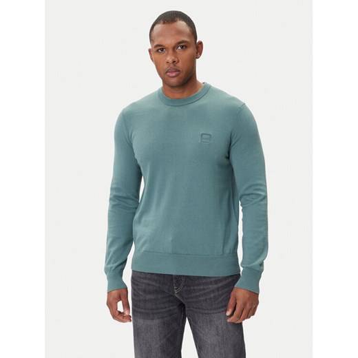 BOSS Sweter Kanovano_S 50527583 Zielony Regular Fit ze sklepu MODIVO w kategorii Swetry męskie - zdjęcie 185548264
