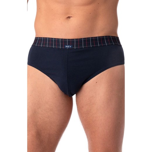 2-pack bawełniane slipy męskie MPP 407, Kolor granatowo-szary, Rozmiar M, Key ze sklepu Primodo w kategorii Majtki męskie - zdjęcie 185549130