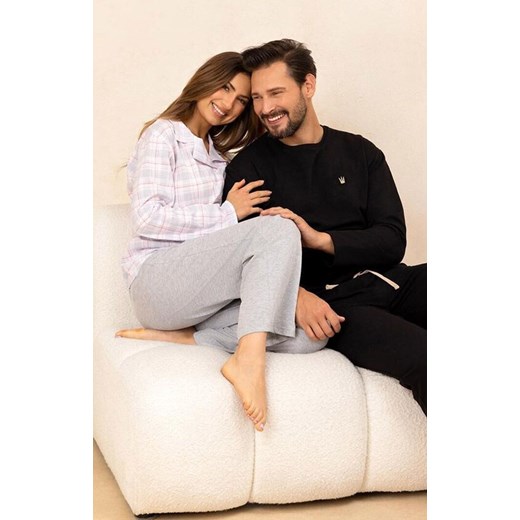 Rozpinana piżama damska szara 727, Kolor szary, Rozmiar S, Regina ze sklepu Intymna w kategorii Piżamy damskie - zdjęcie 185549510