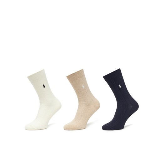 Zestaw 3 par wysokich skarpet damskich Polo Ralph Lauren 455923551003 Kolorowy ze sklepu eobuwie.pl w kategorii Skarpetki damskie - zdjęcie 185550490