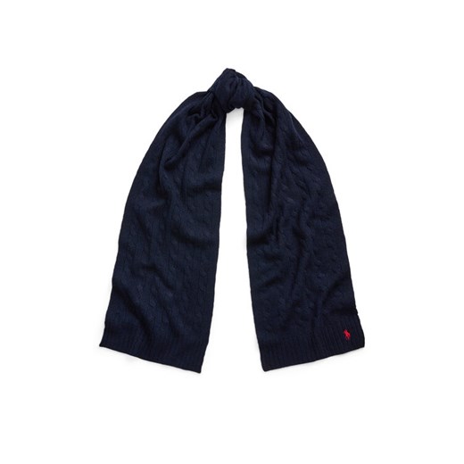 Szalik Polo Ralph Lauren 455956296009 Granatowy ze sklepu eobuwie.pl w kategorii Szaliki i chusty damskie - zdjęcie 185550491