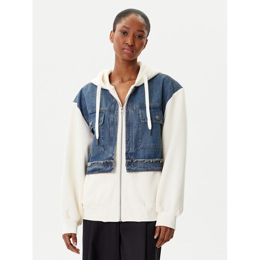 Desigual Bluza Trucker 25WWSK06 Écru Loose Fit ze sklepu MODIVO w kategorii Bluzy damskie - zdjęcie 185550744