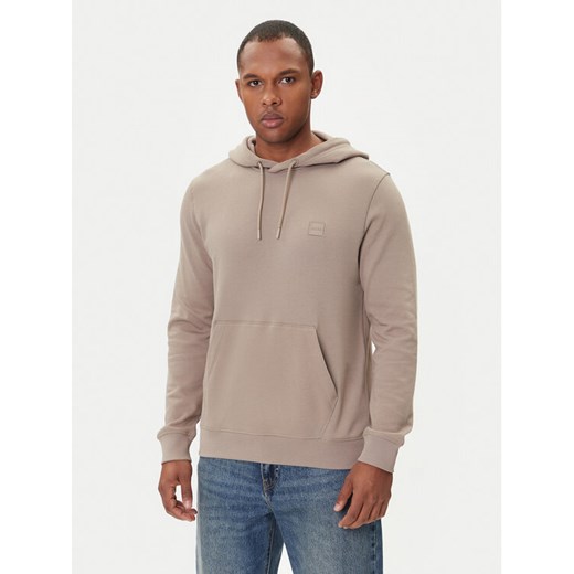 BOSS Bluza Wetalk 50509314 Khaki Regular Fit ze sklepu MODIVO w kategorii Bluzy męskie - zdjęcie 185550773