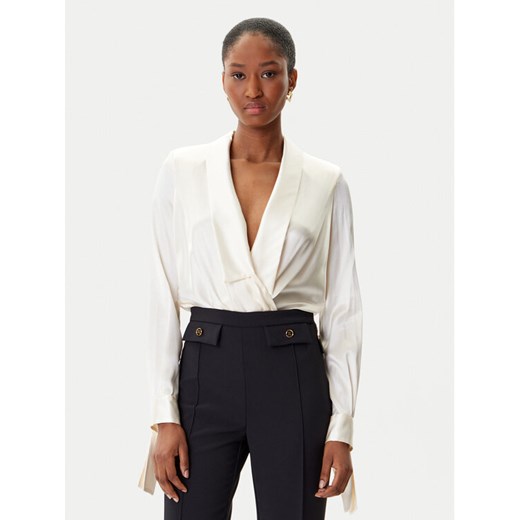 Elisabetta Franchi Body CB-007-57E2-V490 Beżowy Regular Fit ze sklepu MODIVO w kategorii Bluzki damskie - zdjęcie 185550792