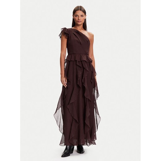 Vero Moda Sukienka koktajlowa Sabrina 10343819 Brązowy Regular Fit ze sklepu MODIVO w kategorii Sukienki - zdjęcie 185550811