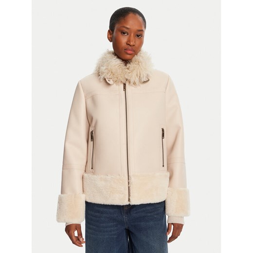 TWINSET Kurtka z imitacji skóry 252TP2410 Beżowy Regular Fit ze sklepu MODIVO w kategorii Kurtki damskie - zdjęcie 185550820
