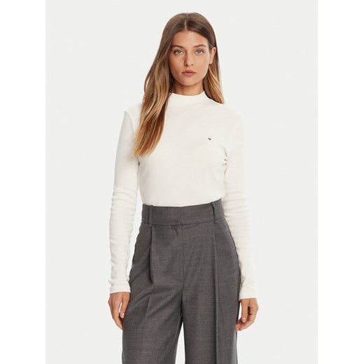 Tommy Hilfiger Sweter Cody WW0WW47307 Écru Slim Fit ze sklepu MODIVO w kategorii Swetry damskie - zdjęcie 185550823