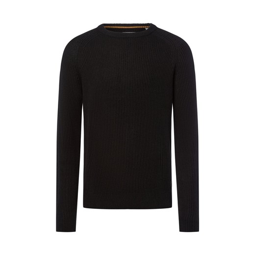 Jack & Jones Sweter - JJPannel Mężczyźni Sztuczne włókno czarny jednolity ze sklepu vangraaf w kategorii Swetry męskie - zdjęcie 185551803