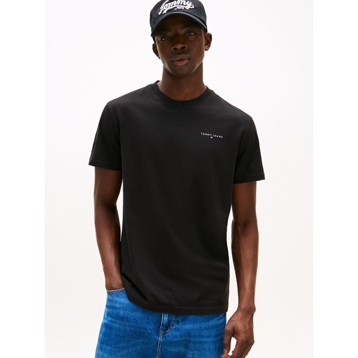 Tommy Jeans Koszulka damska Kobiety Bawełna czarny jednolity ze sklepu vangraaf w kategorii T-shirty męskie - zdjęcie 185551860