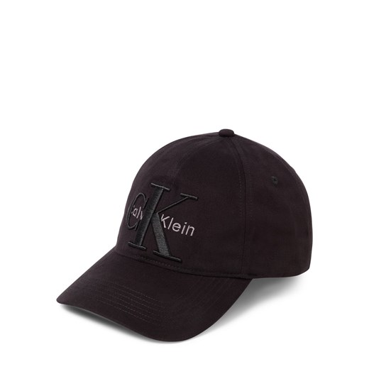 Calvin Klein Jeans Czapka męska Mężczyźni Bawełna czarny jednolity ze sklepu vangraaf w kategorii Czapki z daszkiem męskie - zdjęcie 185551891