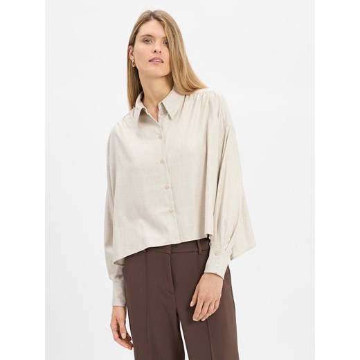 Drykorn Damska bluzka oversize - Flanna Kobiety beżowy marmurkowy ze sklepu vangraaf w kategorii Koszule damskie - zdjęcie 185551893