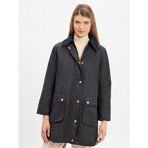 Barbour Kurtka damska - Long Beadnell Kobiety Bawełna granatowy jednolity ze sklepu vangraaf w kategorii Płaszcze damskie - zdjęcie 185551922