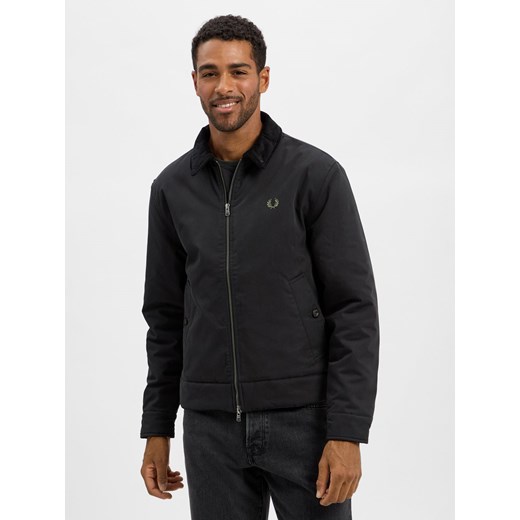 Fred Perry Kurtka męska Mężczyźni czarny jednolity ze sklepu vangraaf w kategorii Kurtki męskie - zdjęcie 185551924