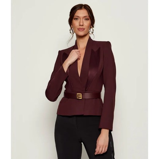 Elisabetta Franchi Żakiet | Slim Fit | z dodatkiem wełny ze sklepu Gomez Fashion Store w kategorii Marynarki damskie - zdjęcie 185553503