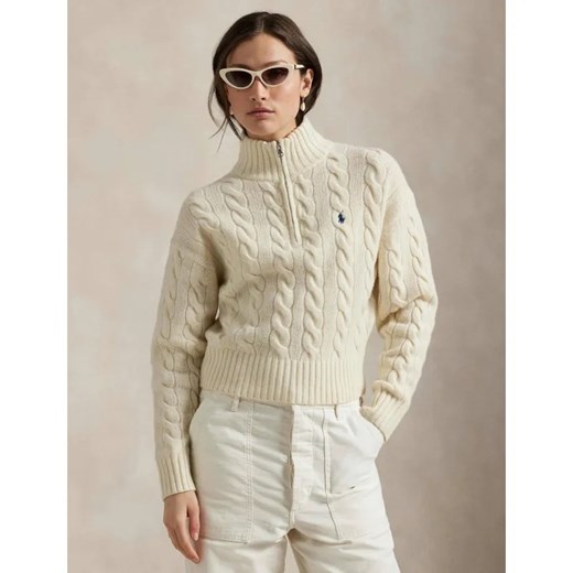 POLO RALPH LAUREN Wełniany półgolf | Relaxed fit | z dodatkiem kaszmiru ze sklepu Gomez Fashion Store w kategorii Swetry damskie - zdjęcie 185553584