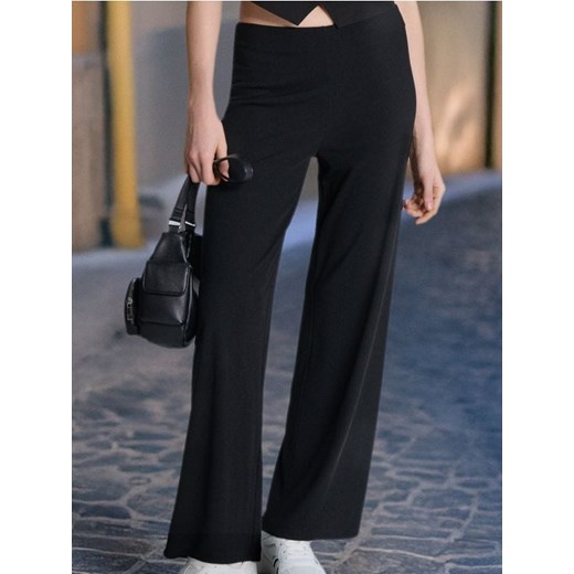 Sinsay - Spodnie wide leg - czarny Sinsay M okazyjna cena Sinsay
