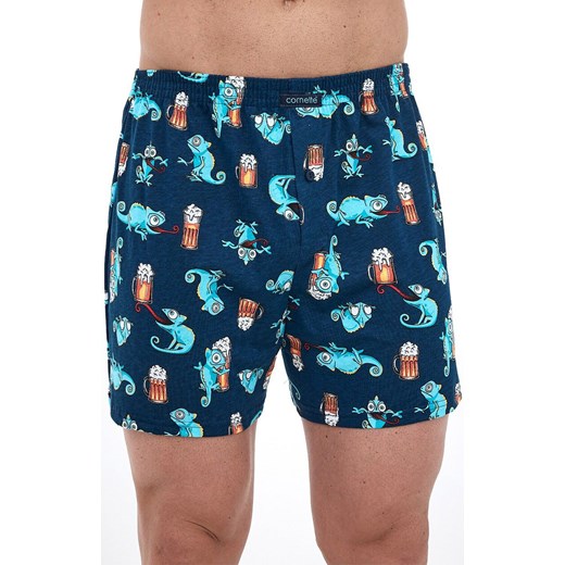 Bawełniane bokserki męskie plus size Classic 011/175, Kolor granatowy-wzór, Rozmiar 3XL, Cornette ze sklepu Primodo w kategorii Majtki męskie - zdjęcie 185554992