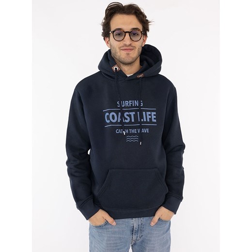 Zwillingsherz Bluza &quot;Surfing Coast Life&quot; w kolorze granatowym ze sklepu Limango Polska w kategorii Bluzy męskie - zdjęcie 185555094