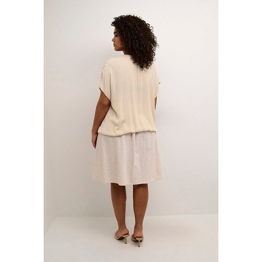 KAFFE curve Bluzka w kolorze beżowym 50 okazyjna cena Limango Polska