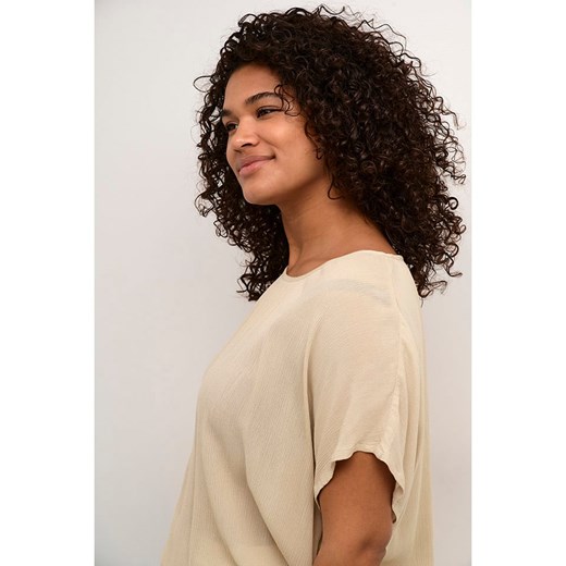 KAFFE curve Bluzka w kolorze beżowym 46 promocja Limango Polska