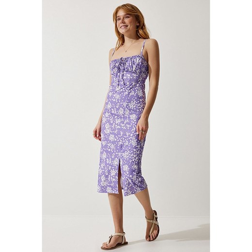 Happiness Istanbul Sukienka w kolorze fioletowo-białym Happiness Istanbul 38 promocyjna cena Limango Polska