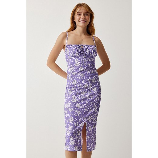 Happiness Istanbul Sukienka w kolorze fioletowo-białym Happiness Istanbul 38 wyprzedaż Limango Polska