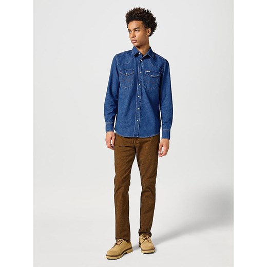 Wrangler Koszula dżinsowa - Regular fit - w kolorze niebieskim ze sklepu Limango Polska w kategorii Koszule męskie - zdjęcie 185556681