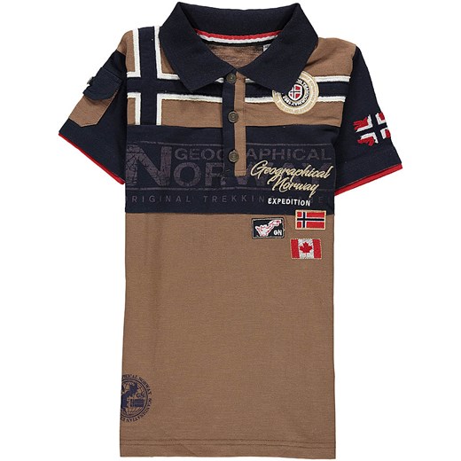 Geographical Norway Koszulka polo &quot;Klipo&quot; w kolorze brązowym ze sklepu Limango Polska w kategorii T-shirty chłopięce - zdjęcie 185556902