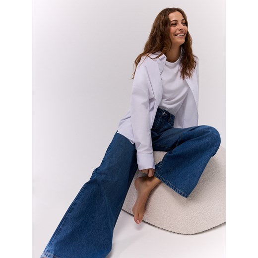 Mohito - Jeansy wide leg - niebieski Mohito 42 okazja Mohito