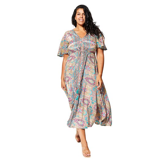 Aller Simplement Sukienka w kolorze błękitnym ze wzorem ze sklepu Limango Polska w kategorii Sukienki - zdjęcie 185558013