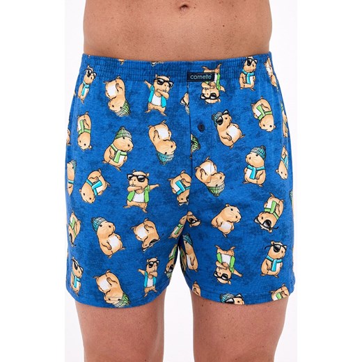 Luźne bokserki męskie plus size Classic 011/178, Kolor niebieski-wzór, Rozmiar 3XL, Cornette ze sklepu Intymna w kategorii Majtki męskie - zdjęcie 185558164