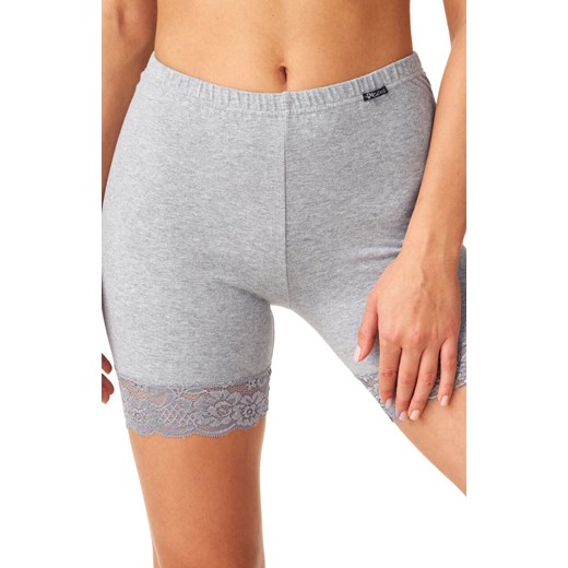 Jasnoszare szorty z koronką Hot Touch LXU 729 1, Kolor jasnoszary, Rozmiar S, Key ze sklepu Intymna w kategorii Majtki damskie - zdjęcie 185558270