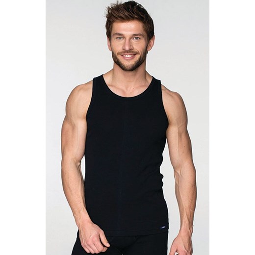 Bawełniany męski podkoszulek czarny MVS 012, Kolor czarny, Rozmiar M, Key ze sklepu Intymna w kategorii T-shirty męskie - zdjęcie 185558291