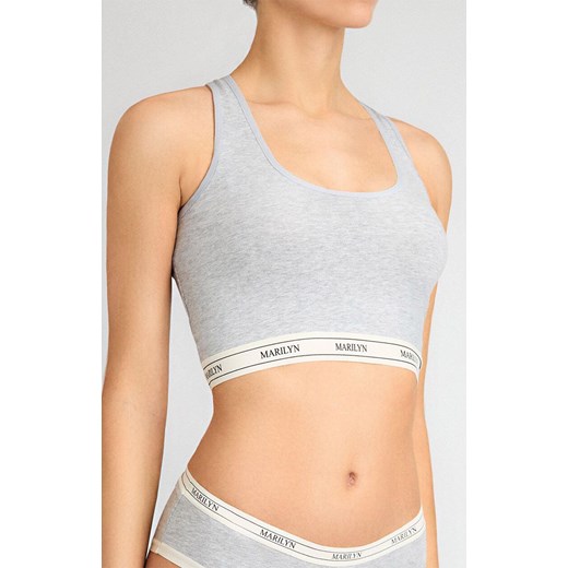 Marilyn bawełniany tank-top szary Denise, Kolor szary, Rozmiar S/M, Marilyn ze sklepu Intymna w kategorii Biustonosze - zdjęcie 185558391